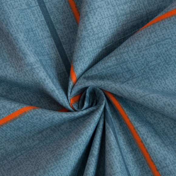 3 Pcs King Microfiber Duvet Cover Set, Orange Grid - Picture 3 of 6